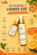 Organica Vitamin C Glow Deal 🍊✨ (Face Wash + Serum Combo)