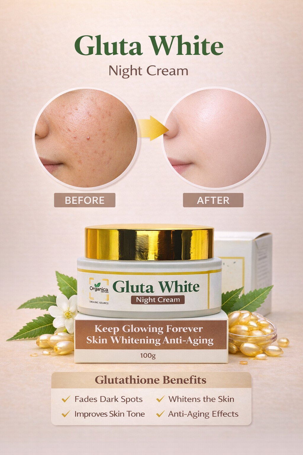 Organica Gluta White Cream