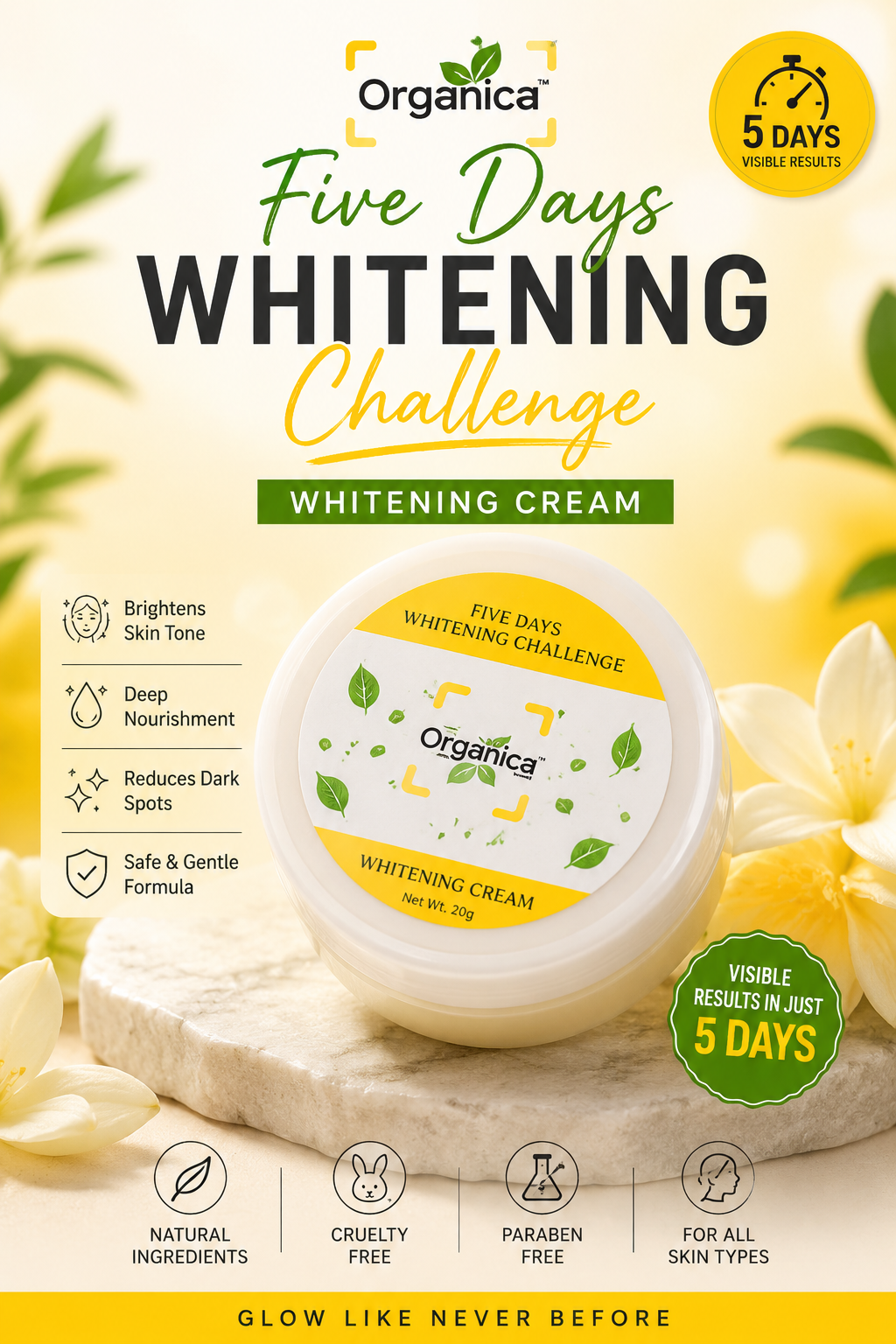 Organica Whitening Cream – Small ✨
